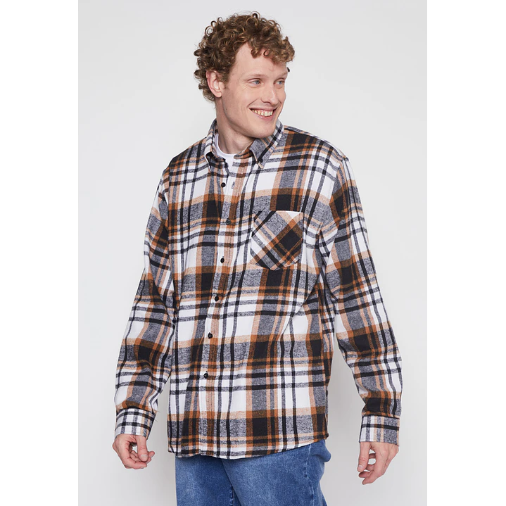 Camisa Franela Hombre Beige Familyshop 1