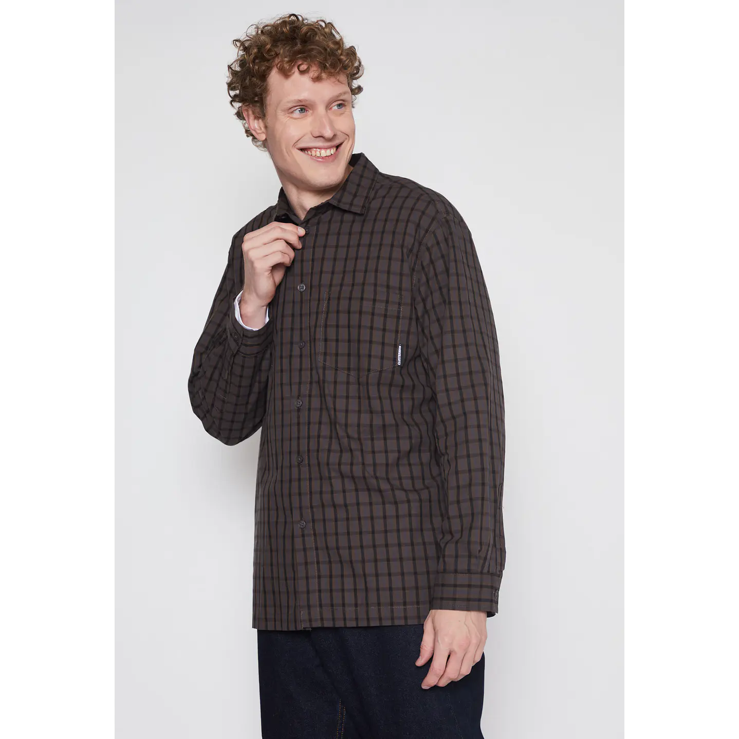 Camisa Escocesa Hombre Gris Familyshop 1