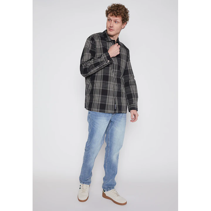Camisa Escocesa Hombre Negro Familyshop 4