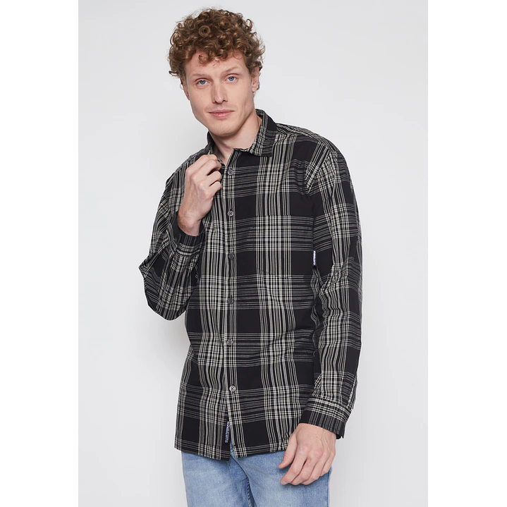 Camisa Escocesa Hombre Negro Familyshop 1