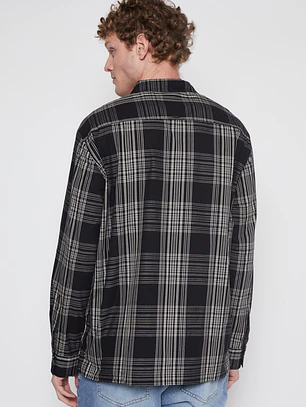 Camisa Escocesa Hombre Negro Familyshop