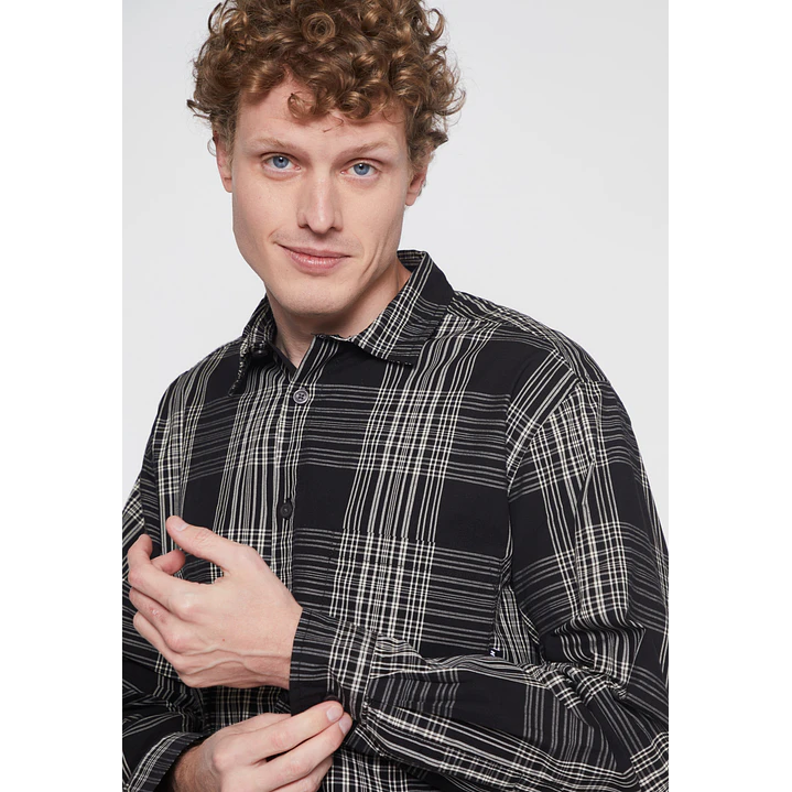Camisa Escocesa Hombre Negro Familyshop 3