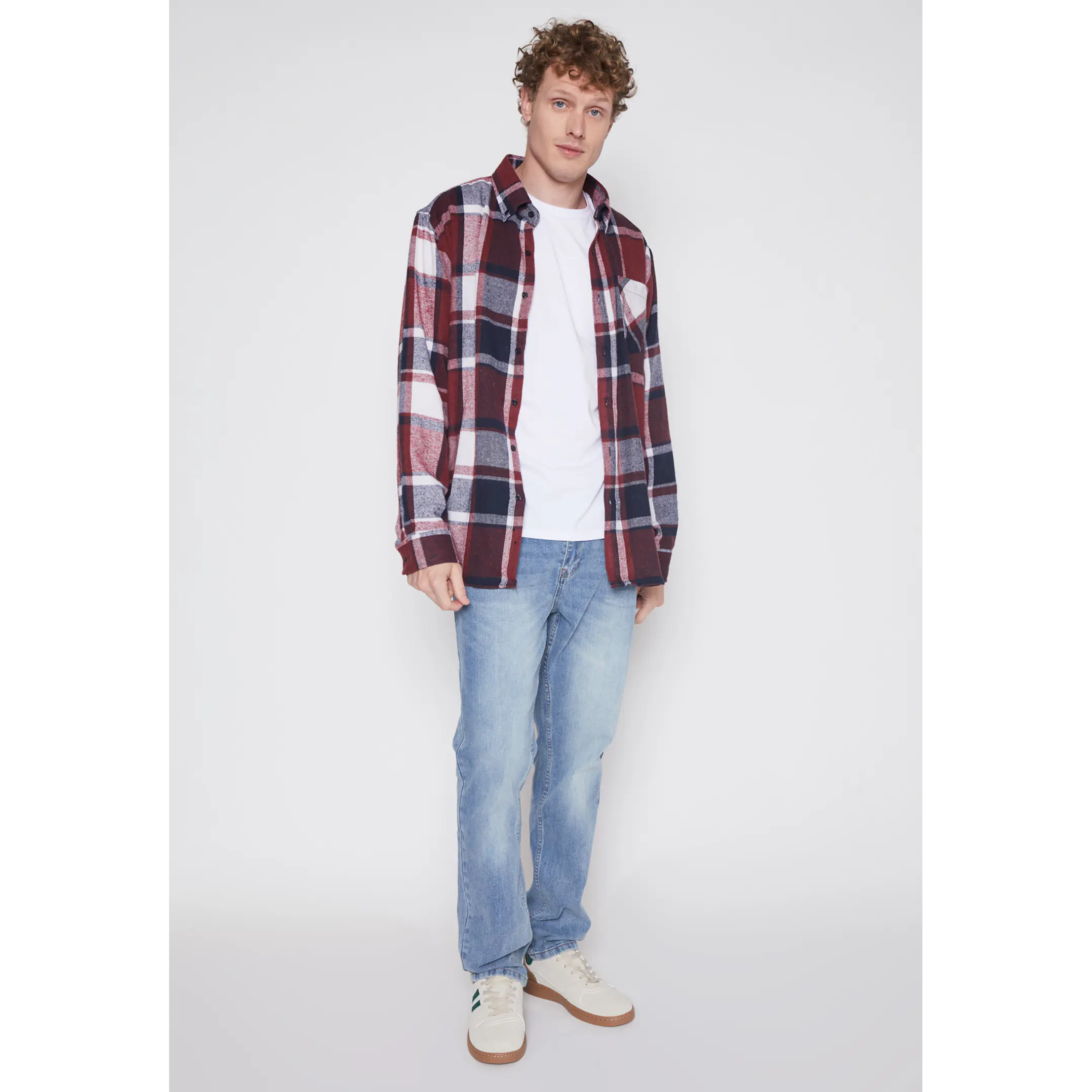 Camisa Franela Hombre Burdeo Familyshop 2