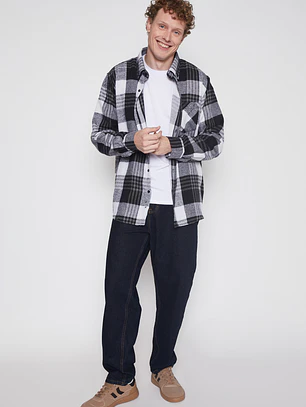 Camisa Franela Hombre Negro Familyshop