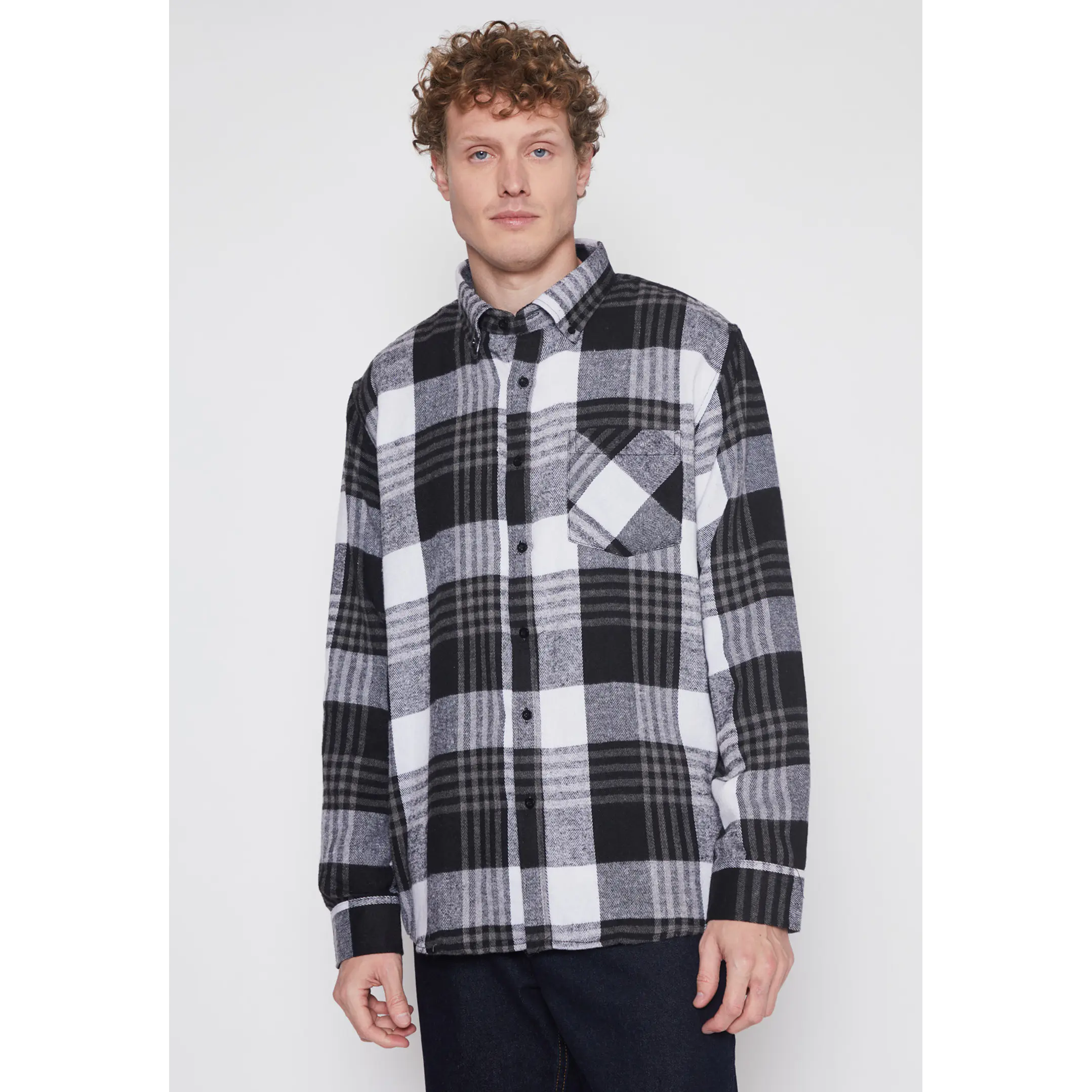 Camisa Franela Hombre Negro Familyshop 1