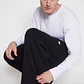 Pantalón Buzo Moda Cierre Hombre Negro Familyshop - Miniatura 3