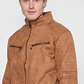 Chaqueta Suede Motoquera Hombre Beige Familyshop - Miniatura 4