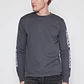Polera Waffle Print Hombre Gris Familyshop - Miniatura 1