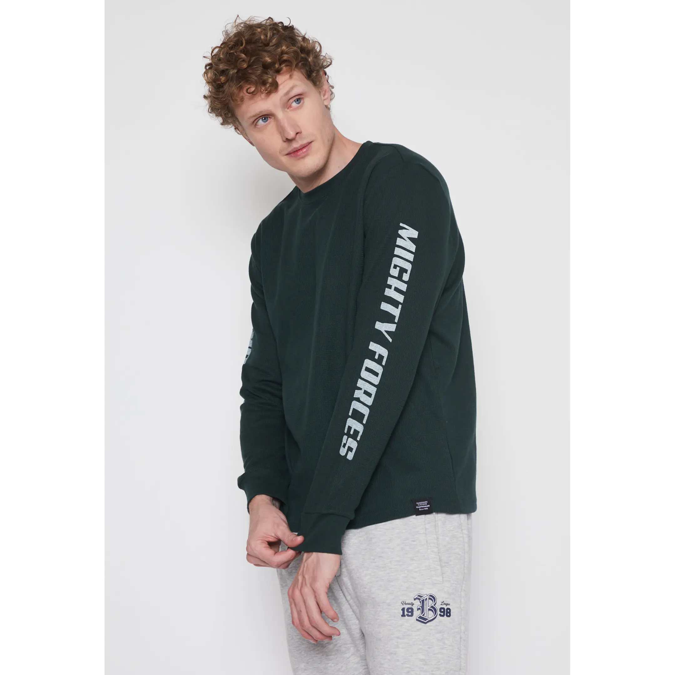 Polera Waffle Hombre Verde Familyshop 1