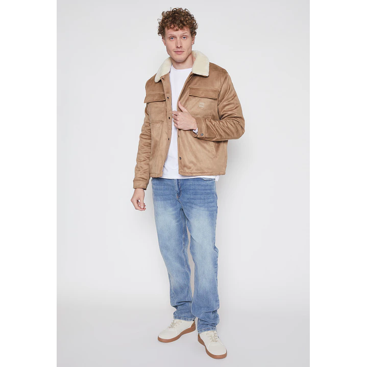Chaqueta Shearling Hombre Beige Familyshop 4