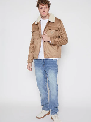Chaqueta Shearling Hombre Beige Familyshop