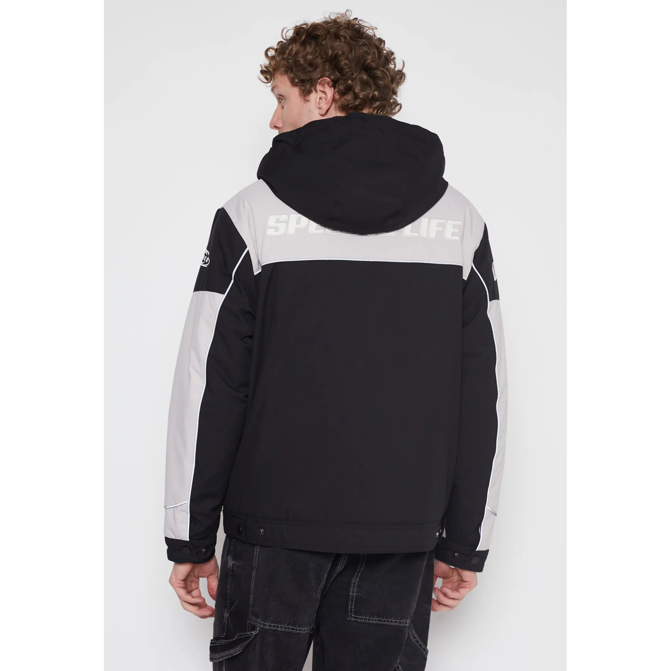 Chaqueta Racing Hombre Negro Familyshop 2