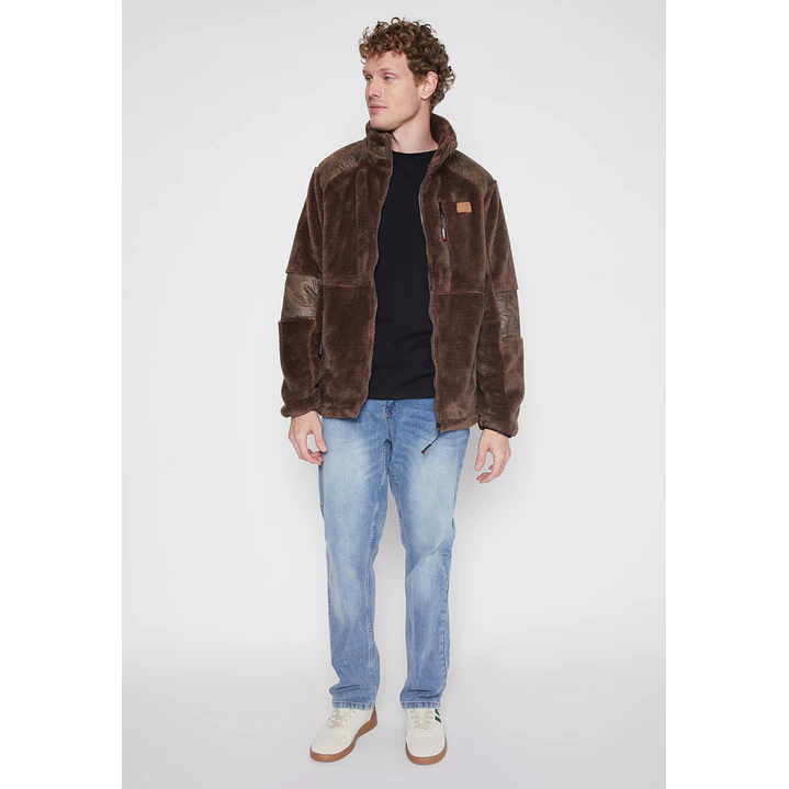 Chaqueta Peluda Hombre Café Familyshop 2