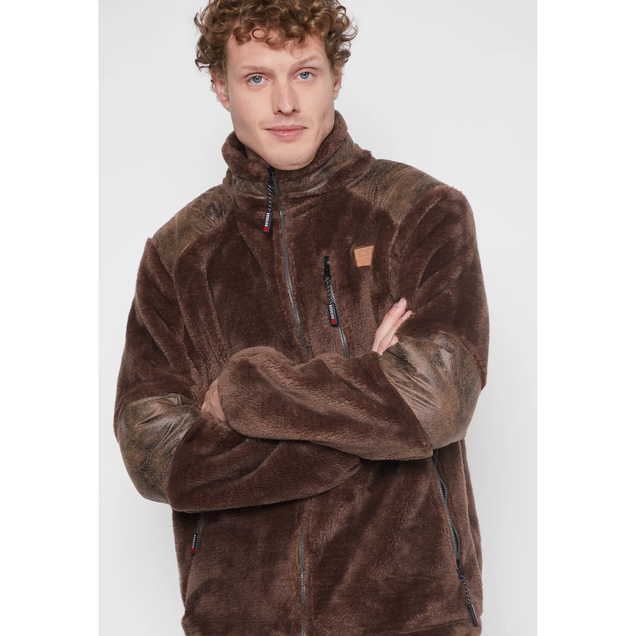 Chaqueta Peluda Hombre Café Familyshop 3