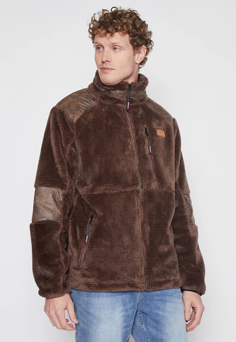 Chaqueta Peluda Hombre Café Familyshop