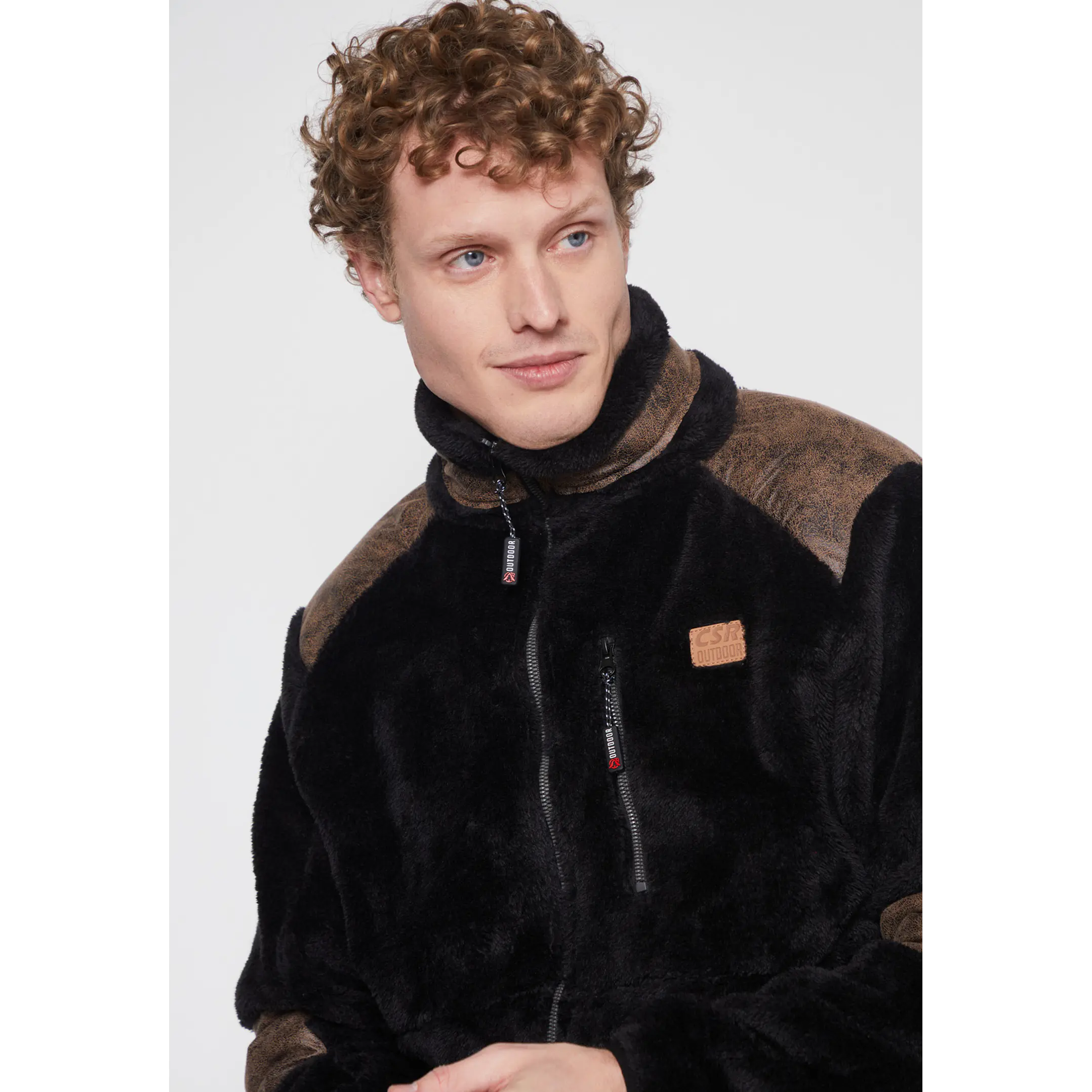 Chaqueta Peluda Hombre Negro Familyshop 3