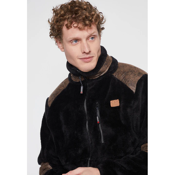 Chaqueta Peluda Hombre Negro Familyshop 3