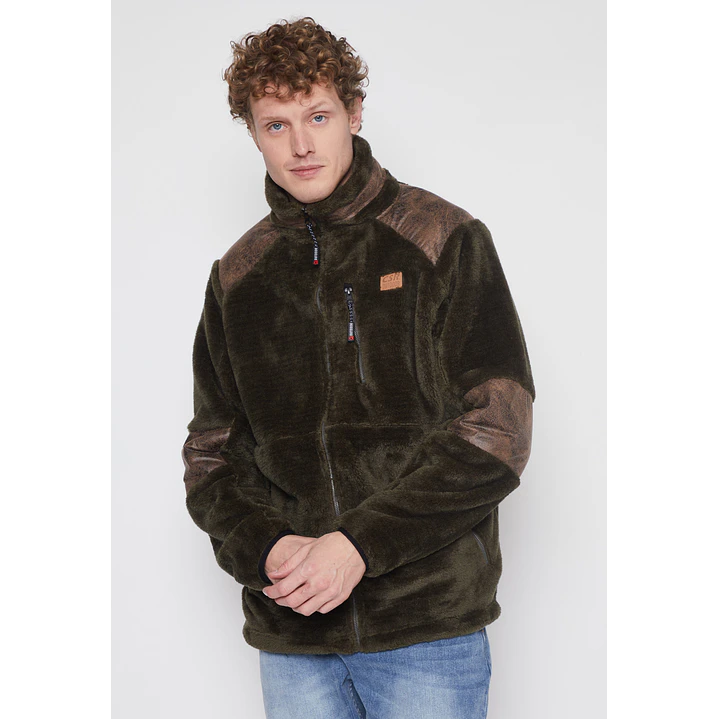 Chaqueta Peluda Hombre Verde Familyshop 1