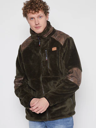 Chaqueta Peluda Hombre Verde Familyshop