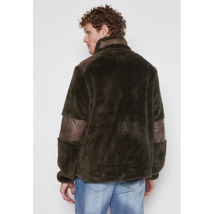 Chaqueta Peluda Hombre Verde Familyshop 3