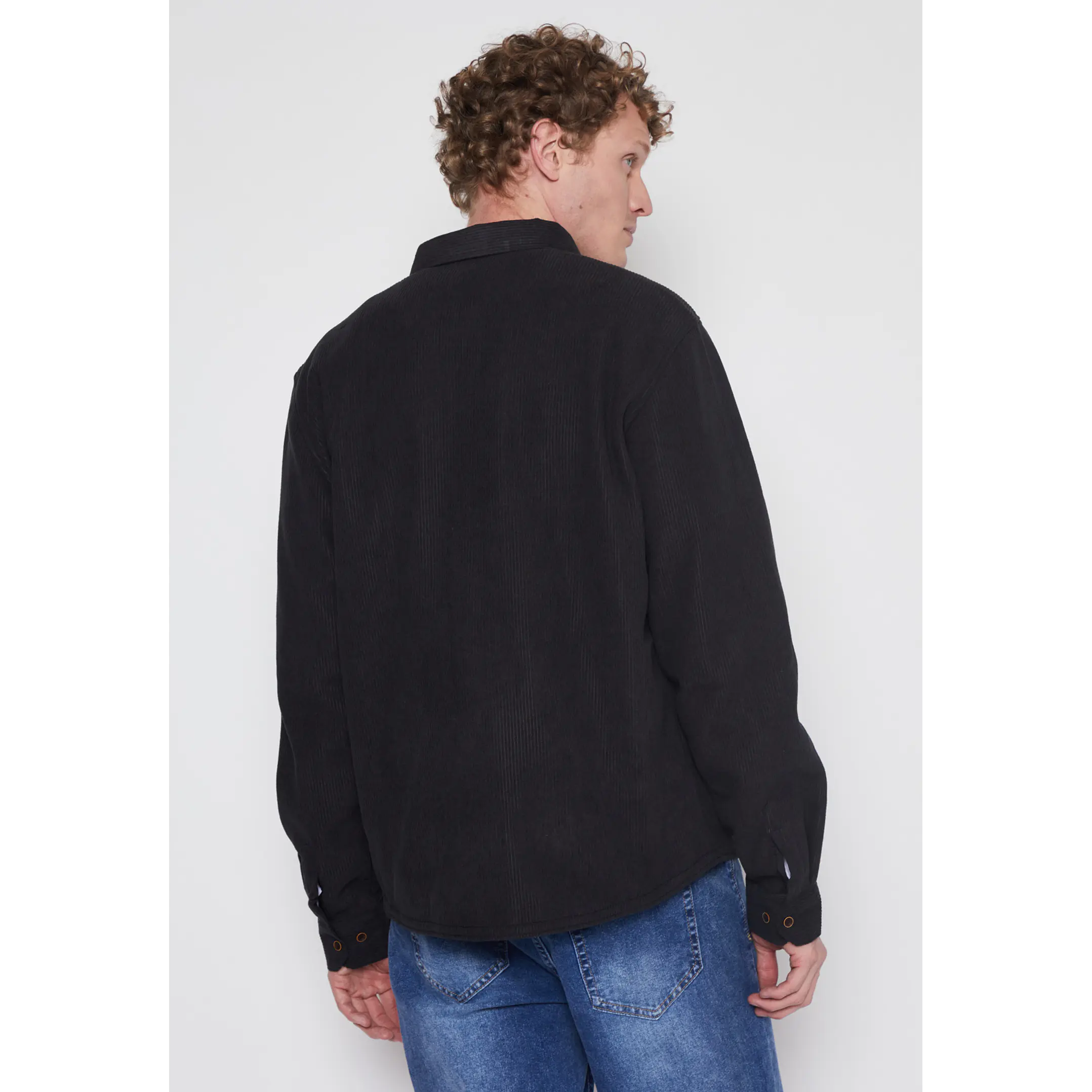 Camisa Cotele Liso Hombre Gris Familyshop 2