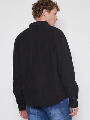 Camisa Cotele Liso Hombre Gris Familyshop