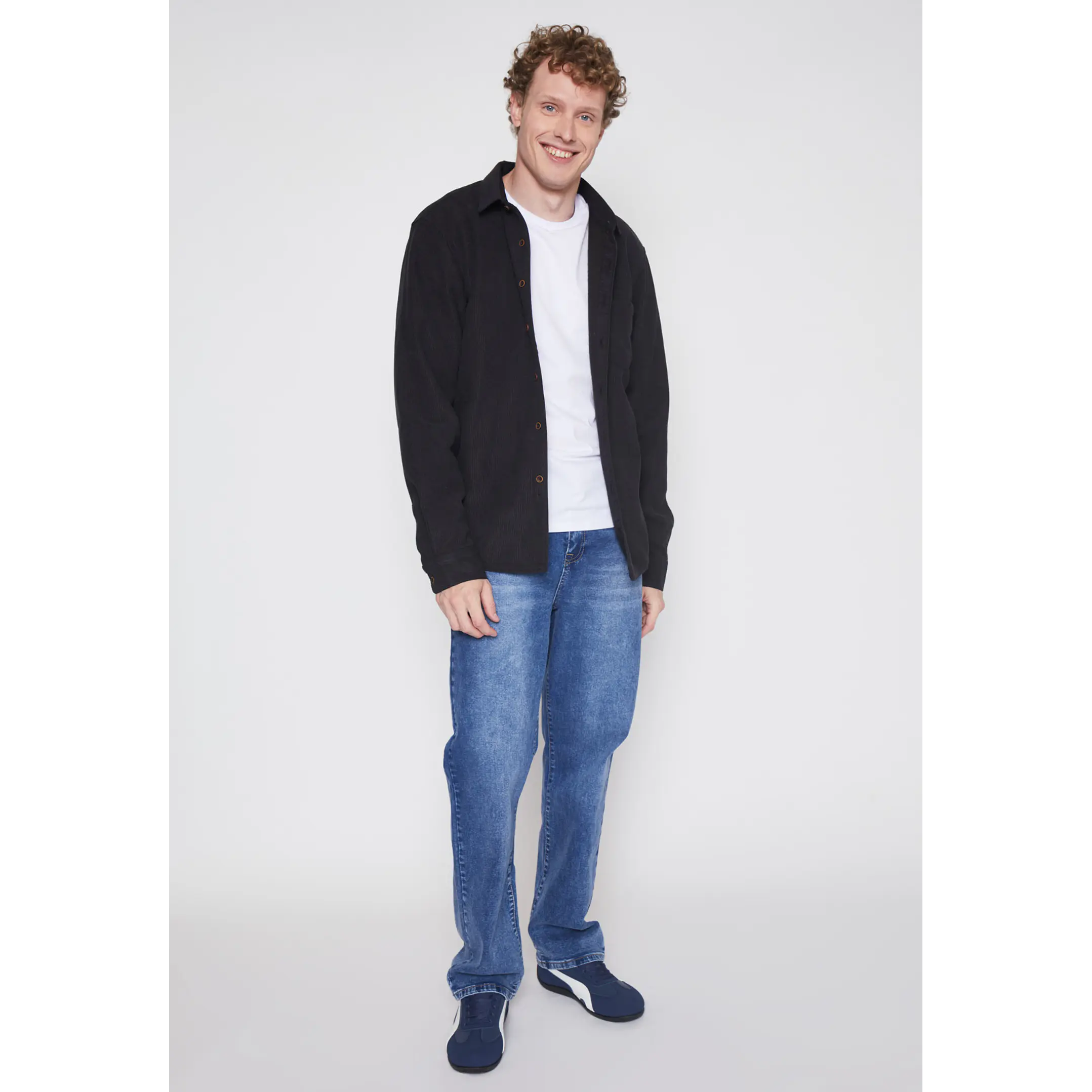 Camisa Cotele Liso Hombre Gris Familyshop 4