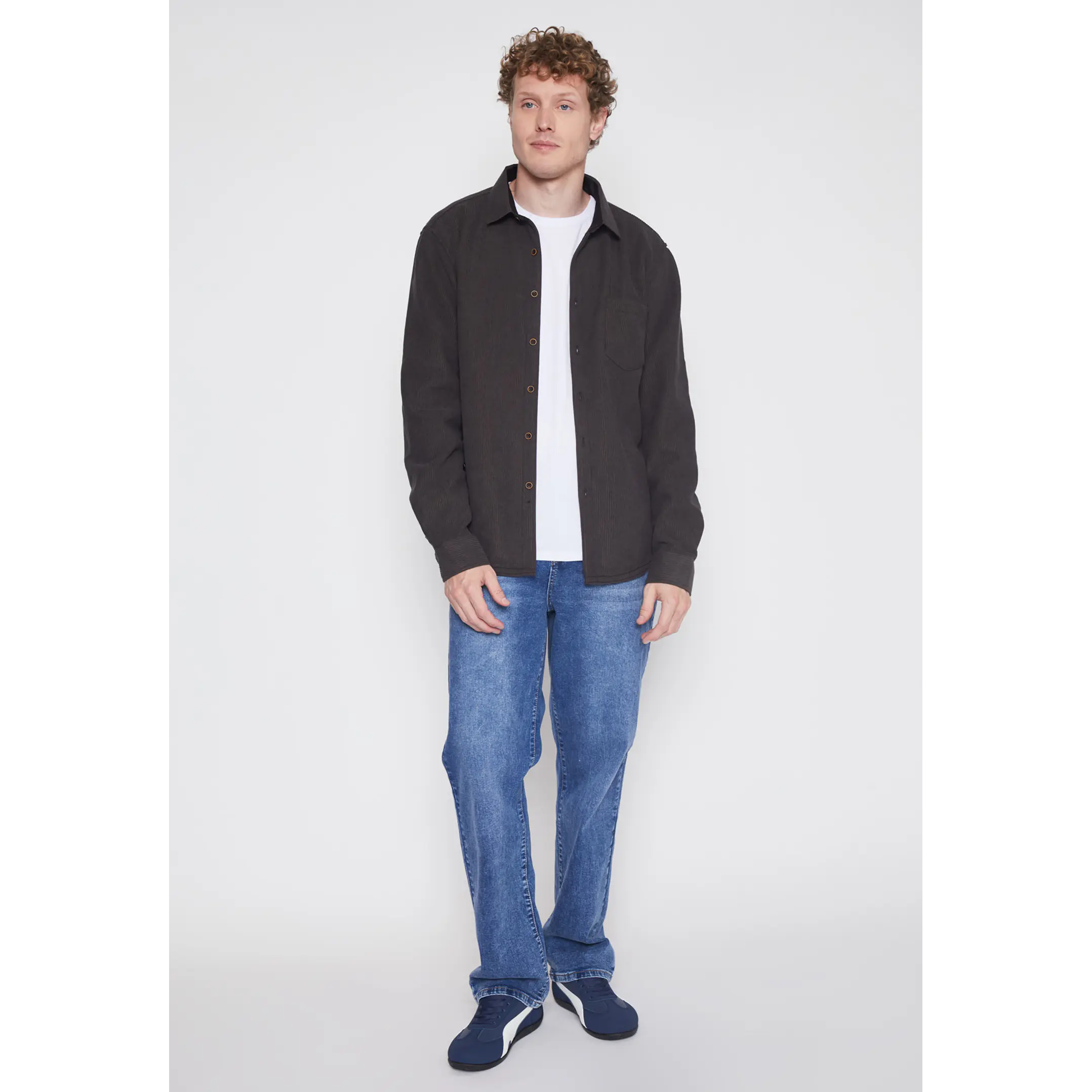 Camisa Cotele Hombre Gris Familyshop 4