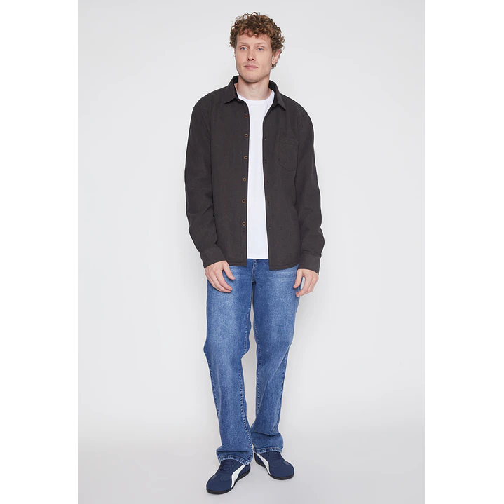 Camisa Cotele Hombre Gris Familyshop 4