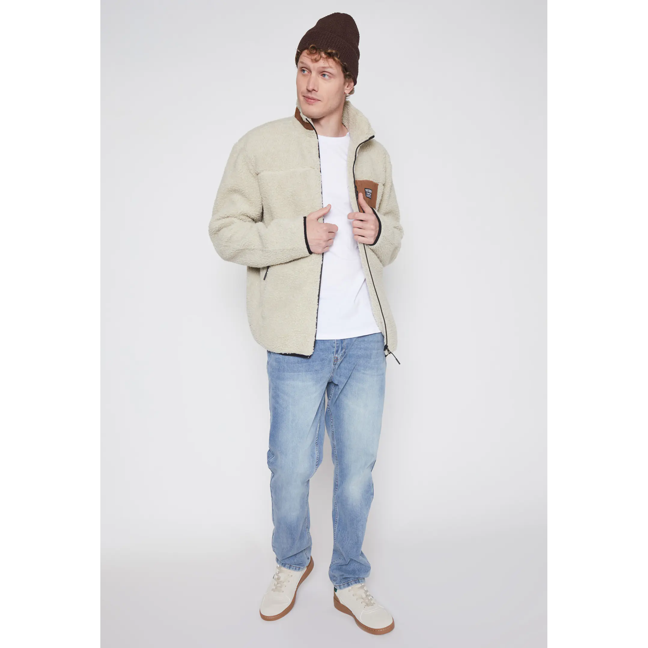 Chaqueta Peludo Hombre Crudo Familyshop 2