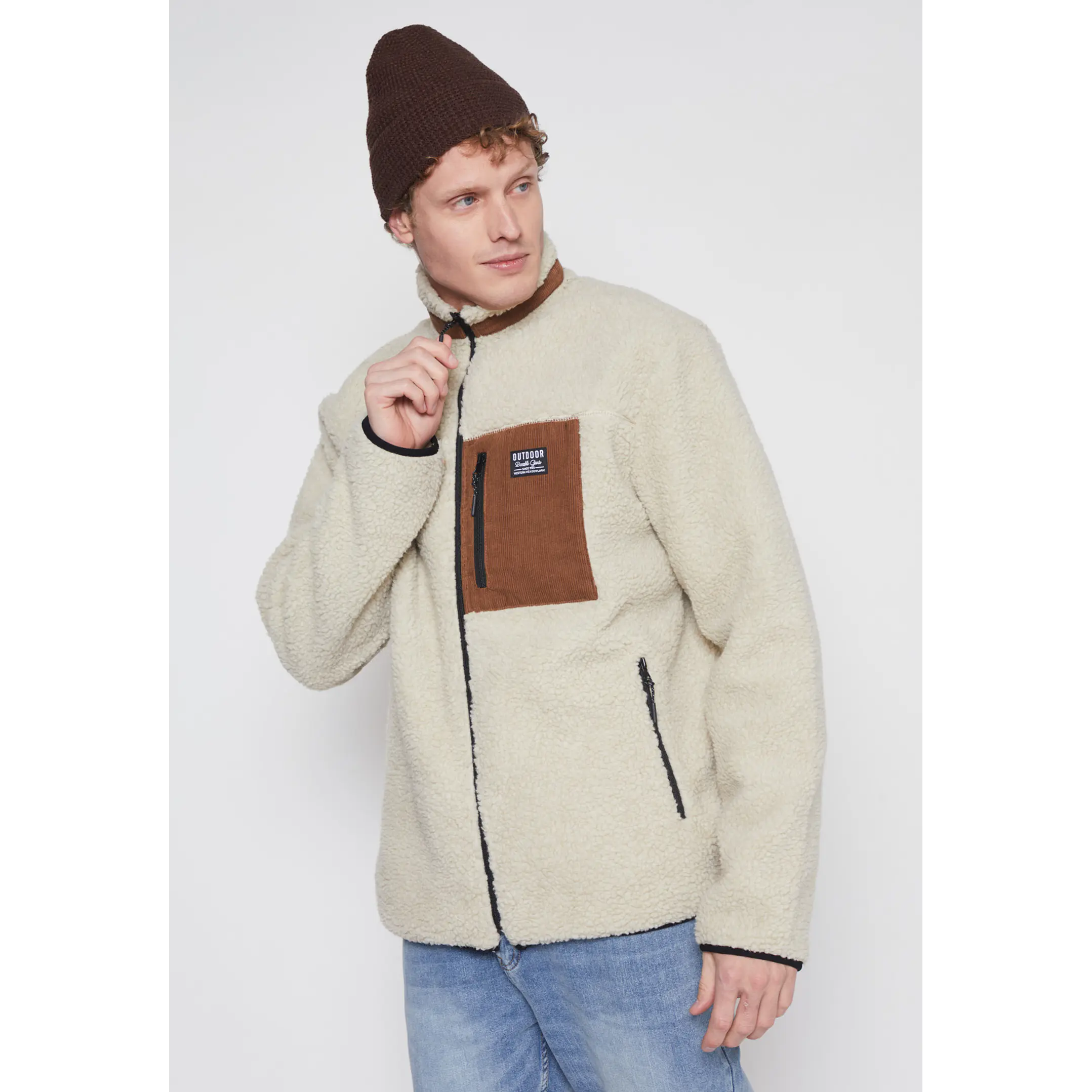 Chaqueta Peludo Hombre Crudo Familyshop 1