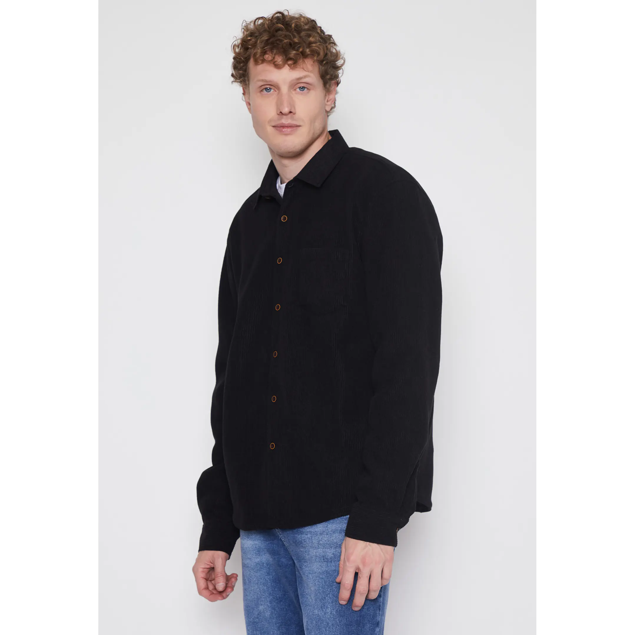 Camisa Cotele Hombre Negro Familyshop 1