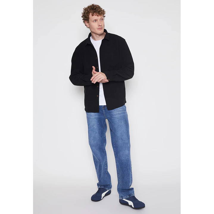 Camisa Cotele Hombre Negro Familyshop 4