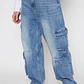 Jeans Cargo Corte Hombre Azul Familyshop - Miniatura 1