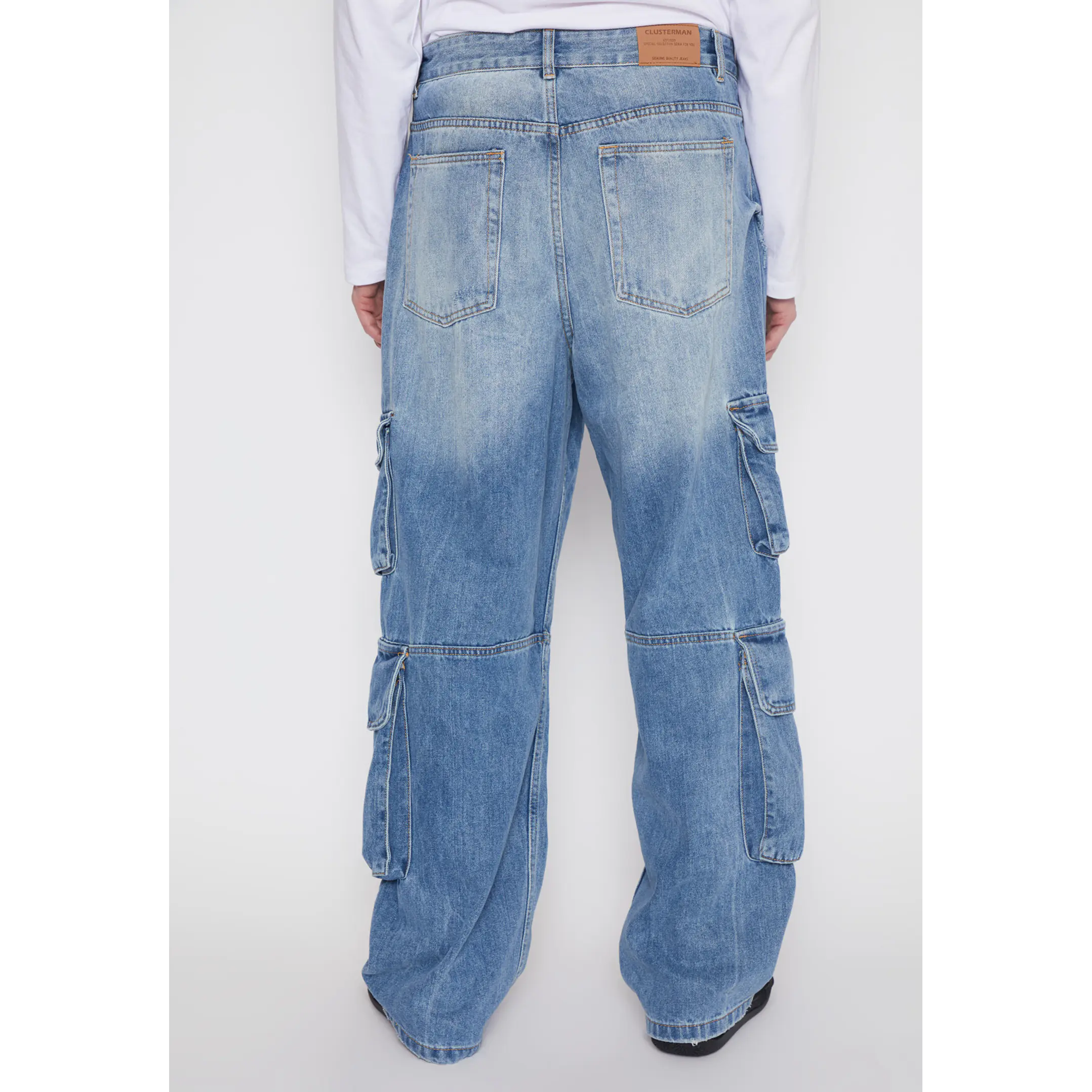 Jeans Cargo Corte Hombre Azul Familyshop 3