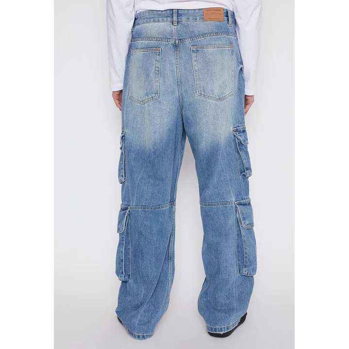 Jeans Cargo Corte Hombre Azul Familyshop 3