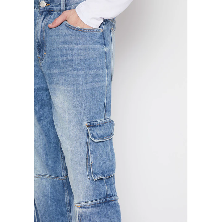 Jeans Cargo Corte Hombre Azul Familyshop 4