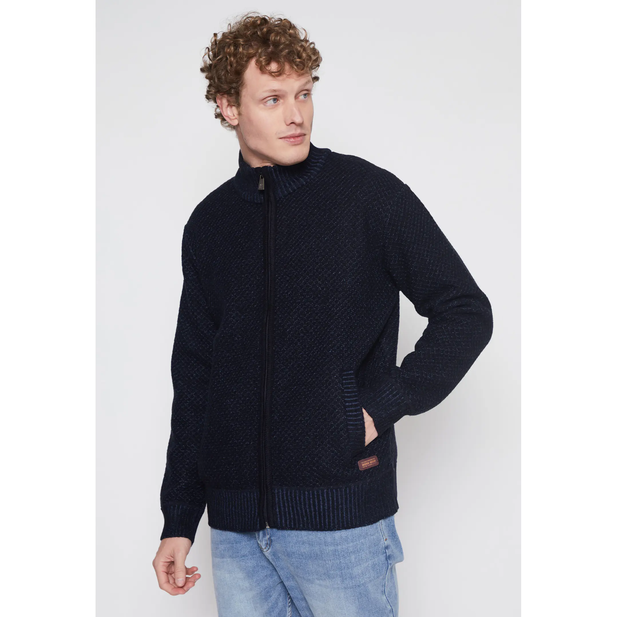 Chaleco Texturado Hombre Azul Familyshop 1