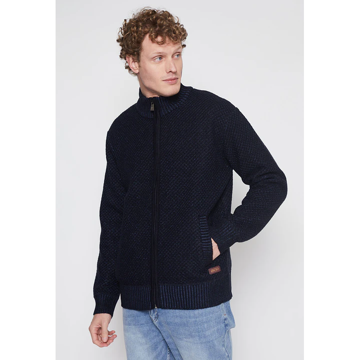 Chaleco Texturado Hombre Azul Familyshop 1