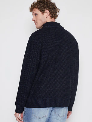 Chaleco Texturado Hombre Azul Familyshop