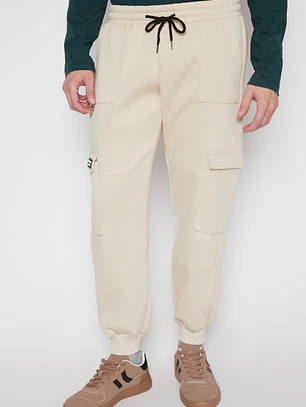 Pantalón Buzo Cargo Hombre Beige Familyshop