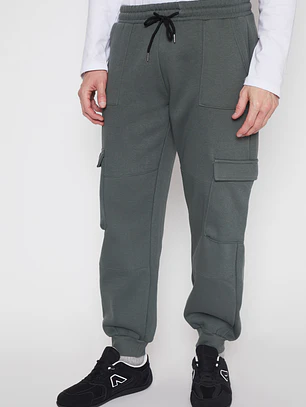 Pantalón Buzo Cargo Hombre Verde Familyshop