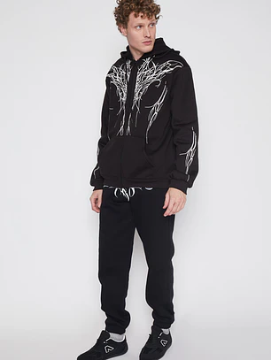 Pantalón Buzo Delantero Moda Hombre Negro Familyshop