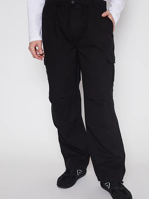 Pantalón Parachute Hombre Negro Familyshop