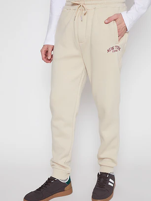 Pantalón Buzo College Hombre Beige Familyshop