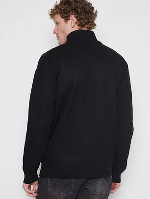 Chaleco Taslan Hombre Negro Familyshop