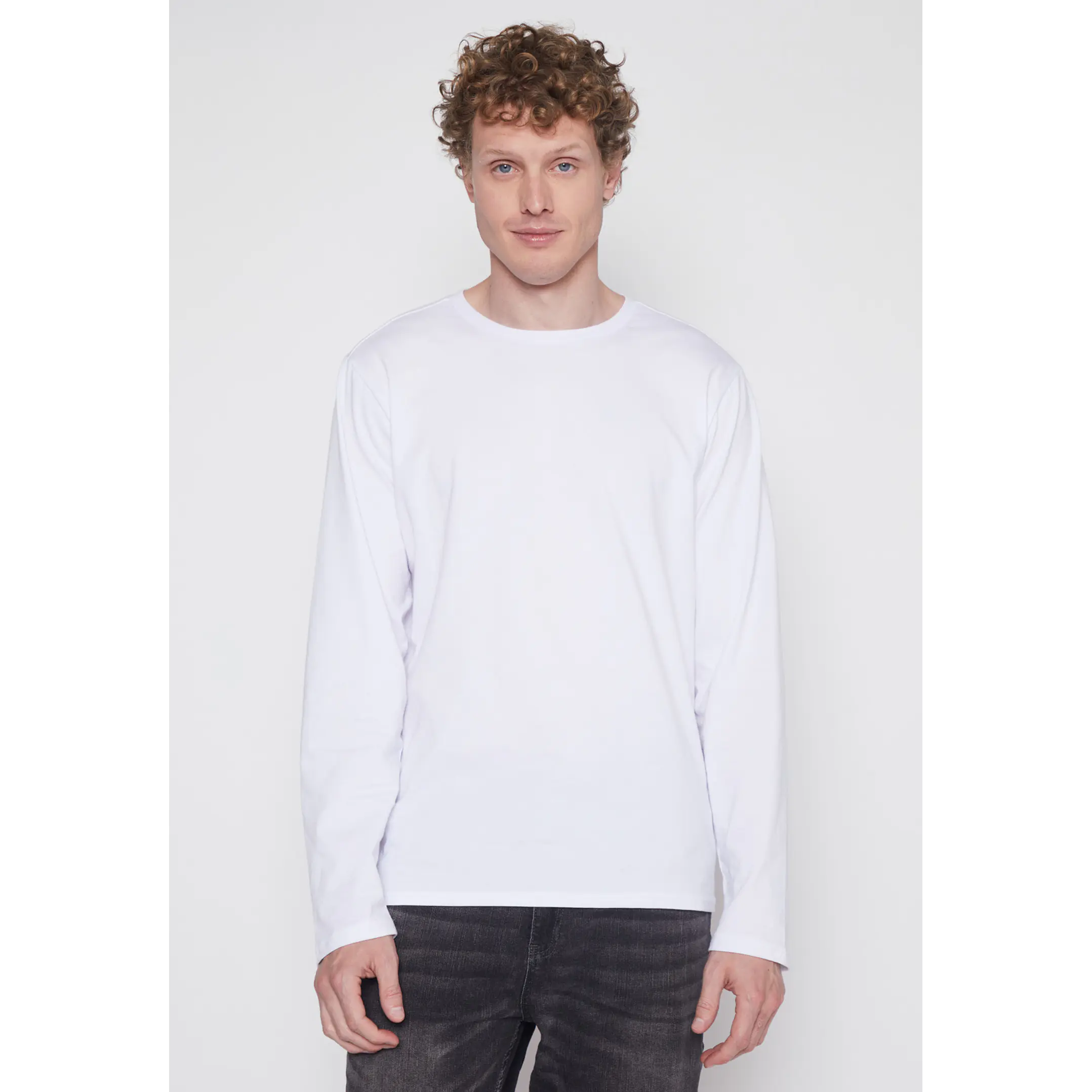 Polera Basic Hombre Blanco Familyshop 1