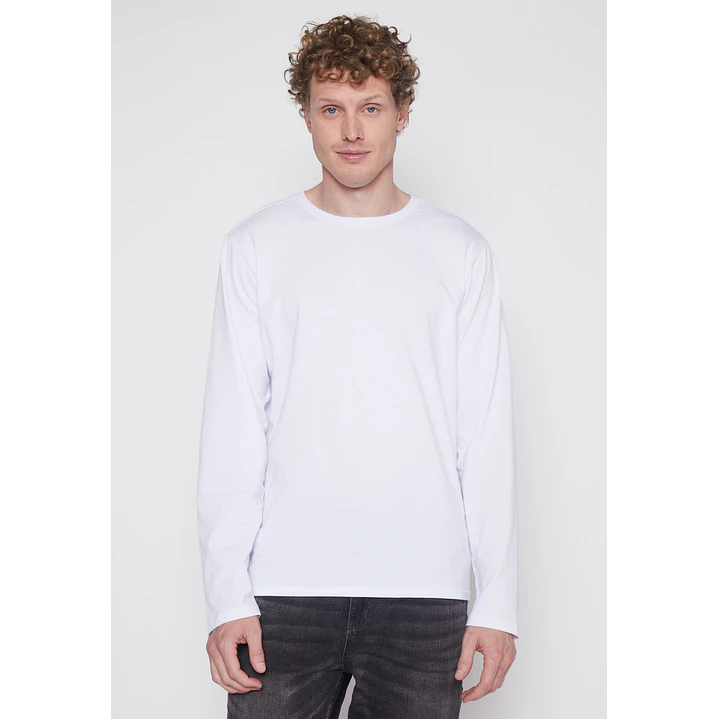 Polera Basic Hombre Blanco Familyshop 1