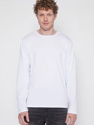 Polera Basic Hombre Blanco Familyshop