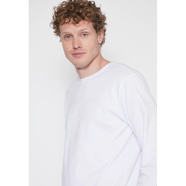 Polera Basic Hombre Blanco Familyshop 3
